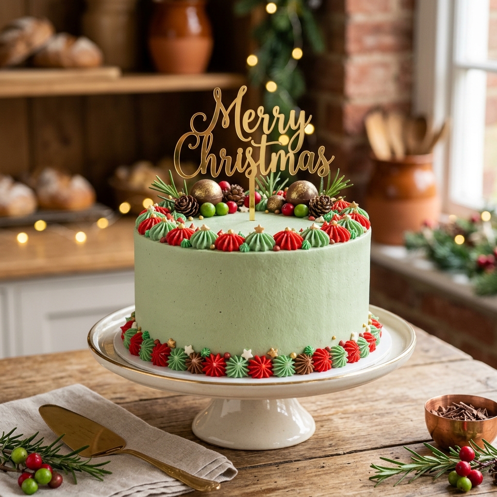 Moist Mocha Christmas Cake